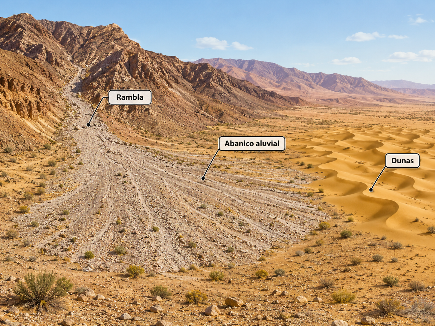 Formas del relieve en climás áridos