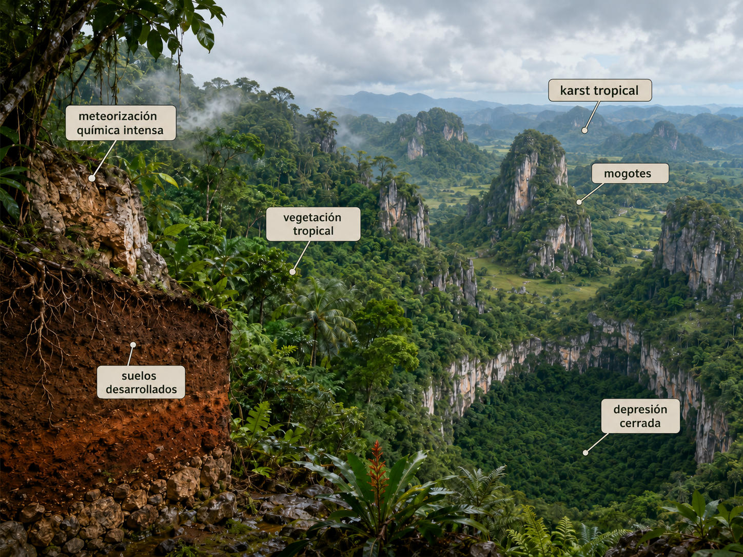 Formas del relieve en climas tropicales