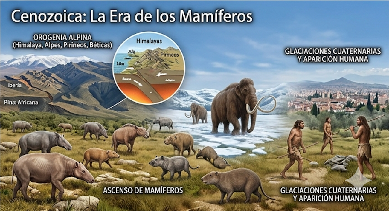 Imagen representativa de la vida en el Cenozoico